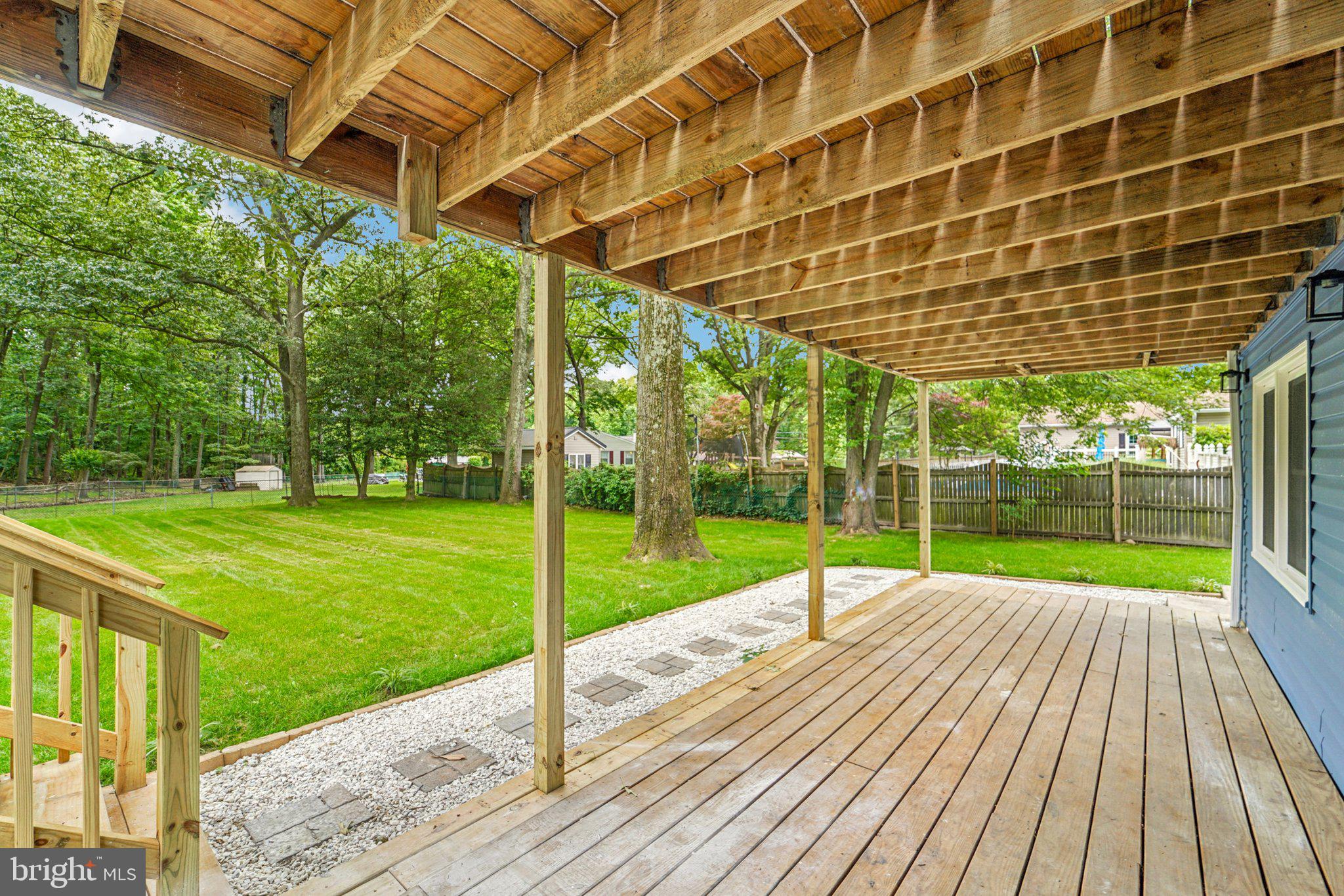 9168 Fort Smallwood Road Pasadena, MD 21122 - Photo 30 of 42 a view of swimming pool with deck and yard