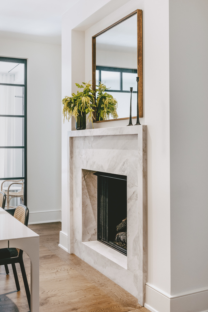 21 North May Street, Unit 601 Chicago, IL 60607 - Photo 60 of 64 a living room with a fireplace and a potted plant