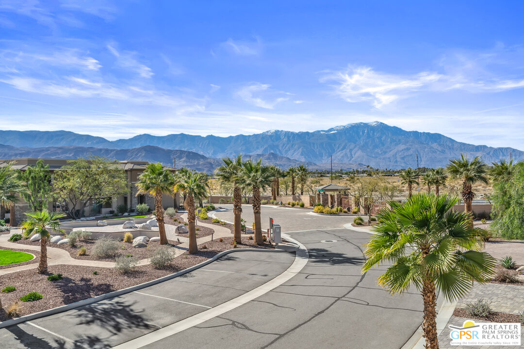 204 Retreat Circle Palm Desert, CA 92260 - Photo 47 of 60 a view of a patio with a mountain view