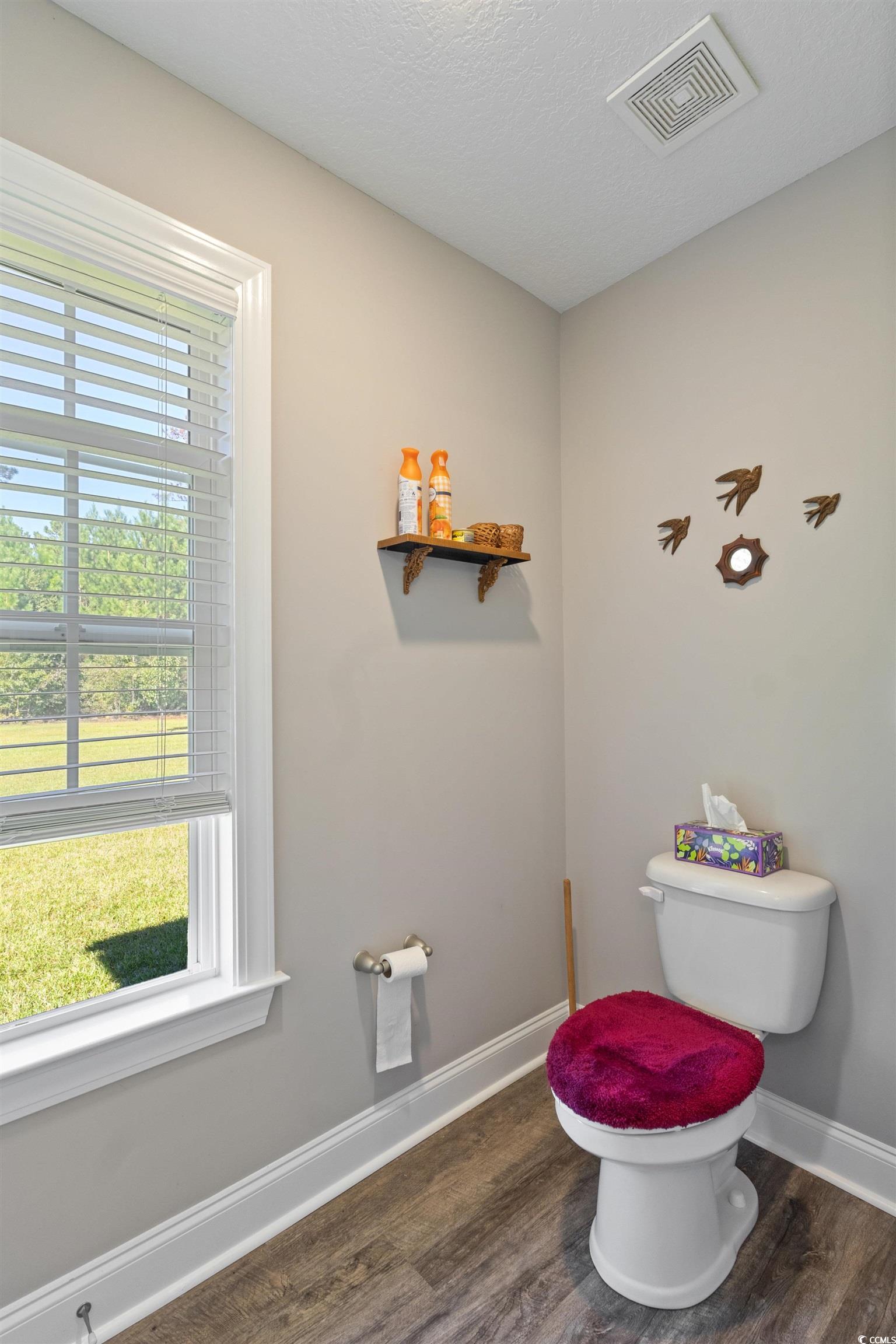 1353 Hucks Road Aynor, SC 29511 - Photo 32 of 40 Bathroom with dark wood finished floors and a textured ceiling