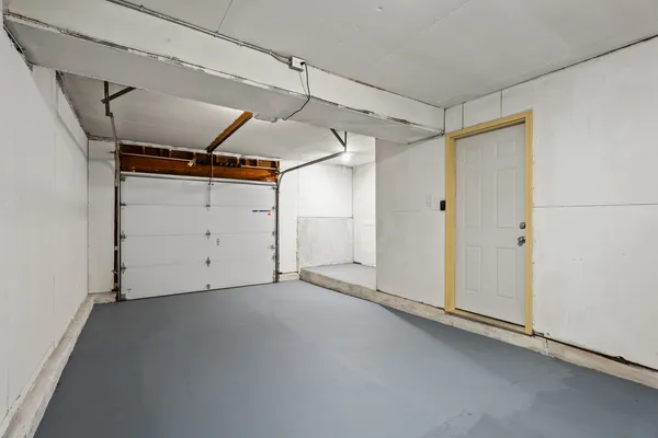 a view of a garage
