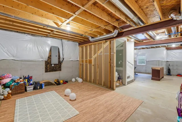 a room with gym equipment