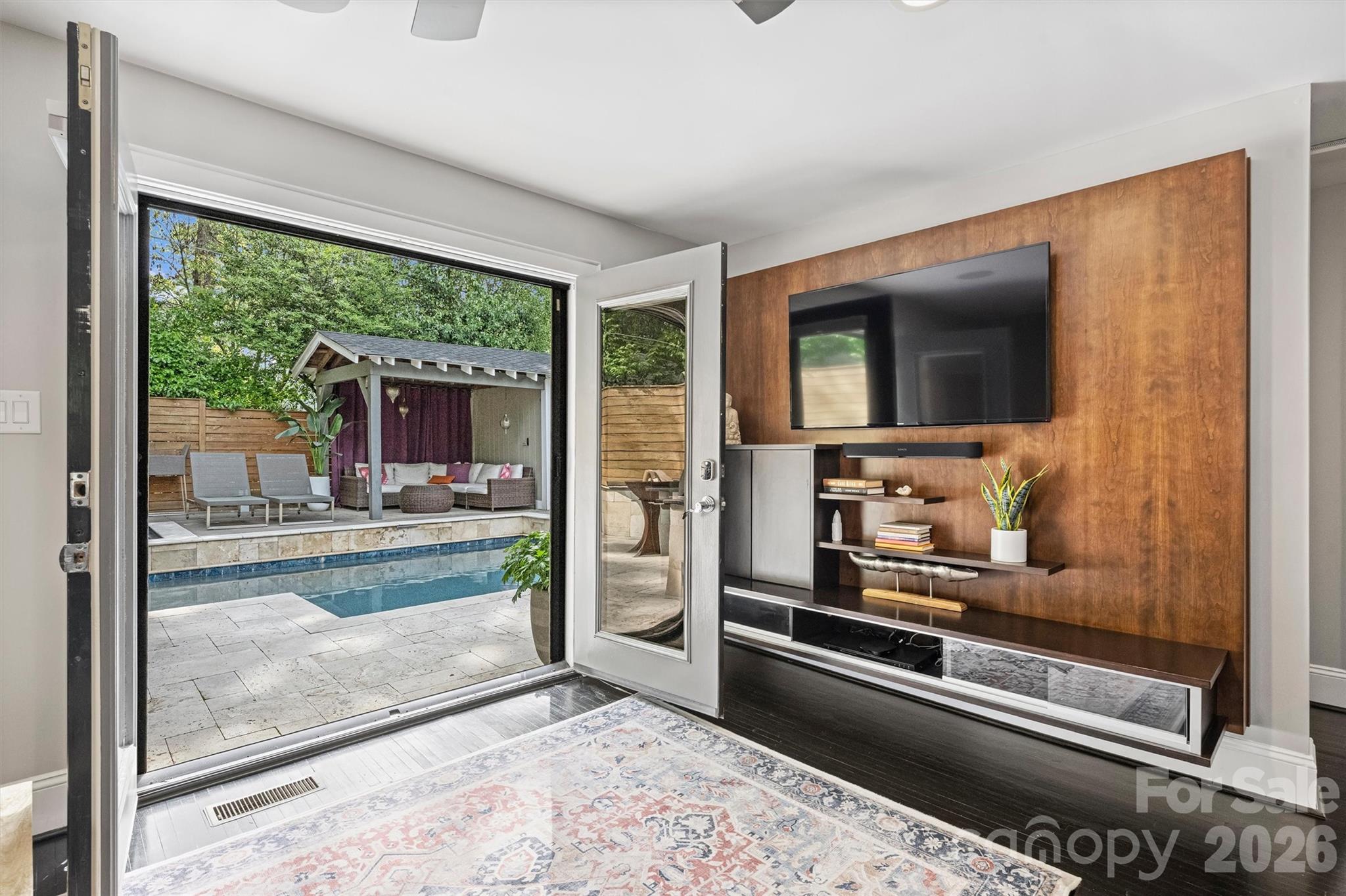 1734 Club Road Charlotte, NC 28205 - Photo 12 of 41 a view of a living room and a large window