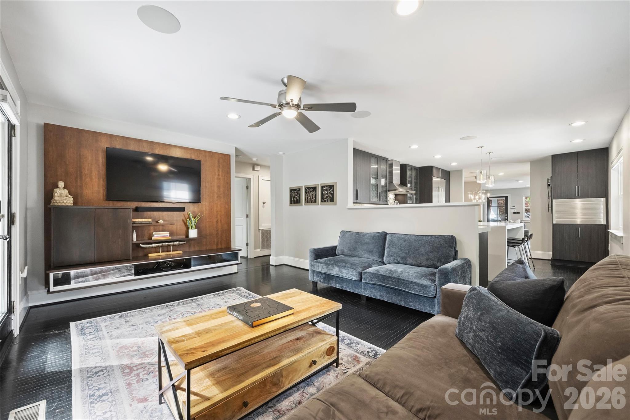1734 Club Road Charlotte, NC 28205 - Photo 13 of 41 a living room with furniture and a flat screen tv