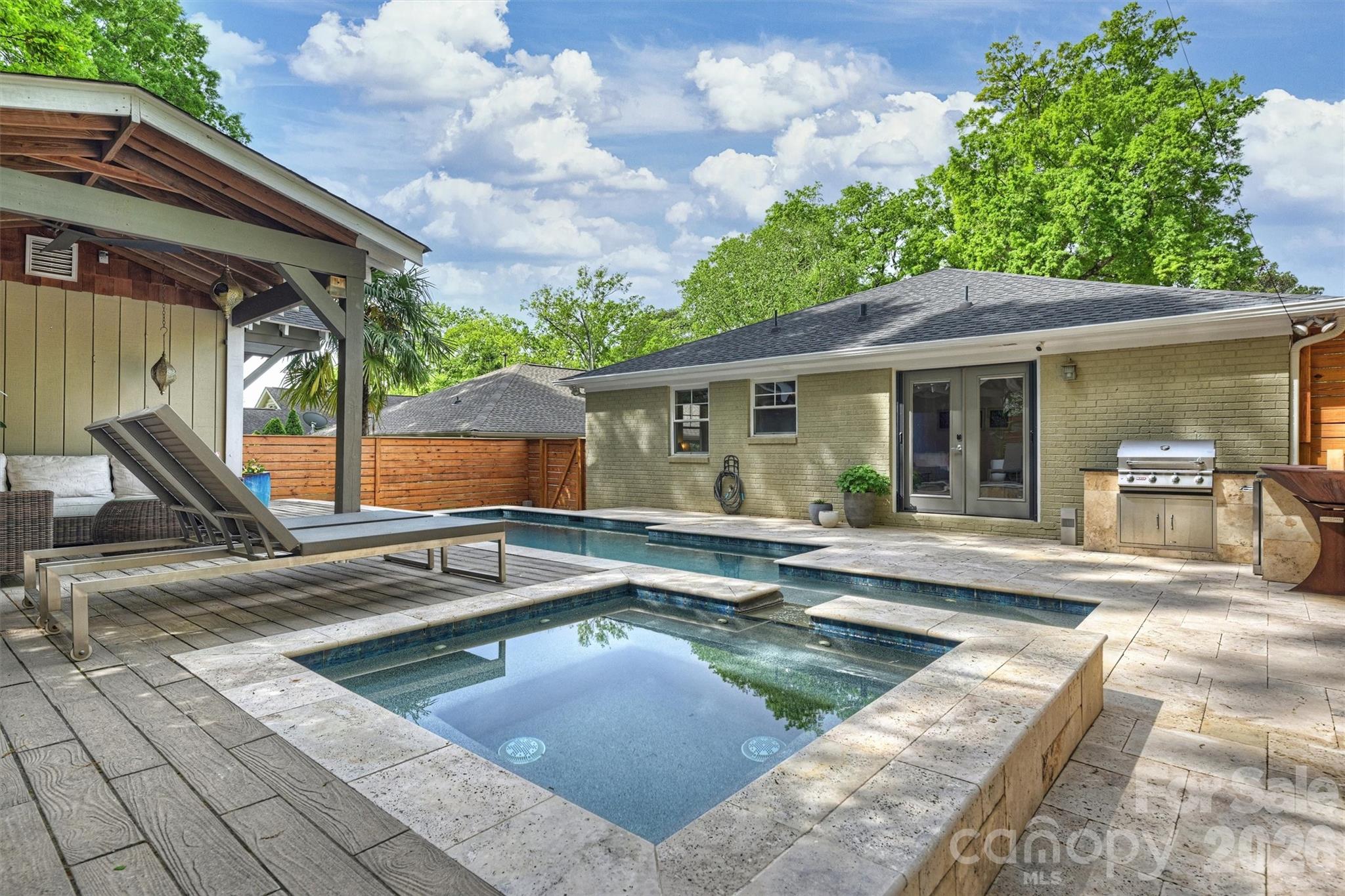 1734 Club Road Charlotte, NC 28205 - Photo 27 of 41 a view of a house with backyard and sitting area