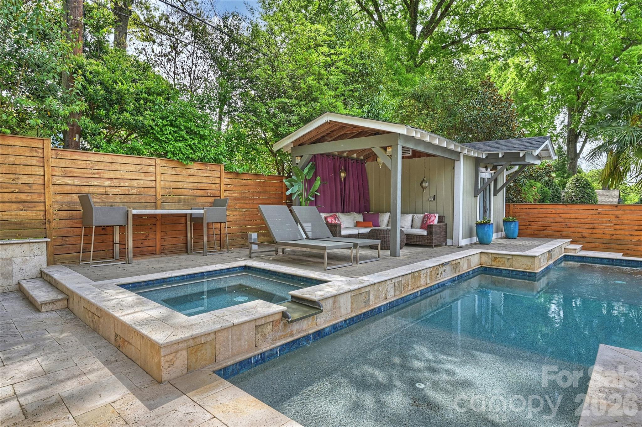 1734 Club Road Charlotte, NC 28205 - Photo 28 of 41 a view of a house with pool