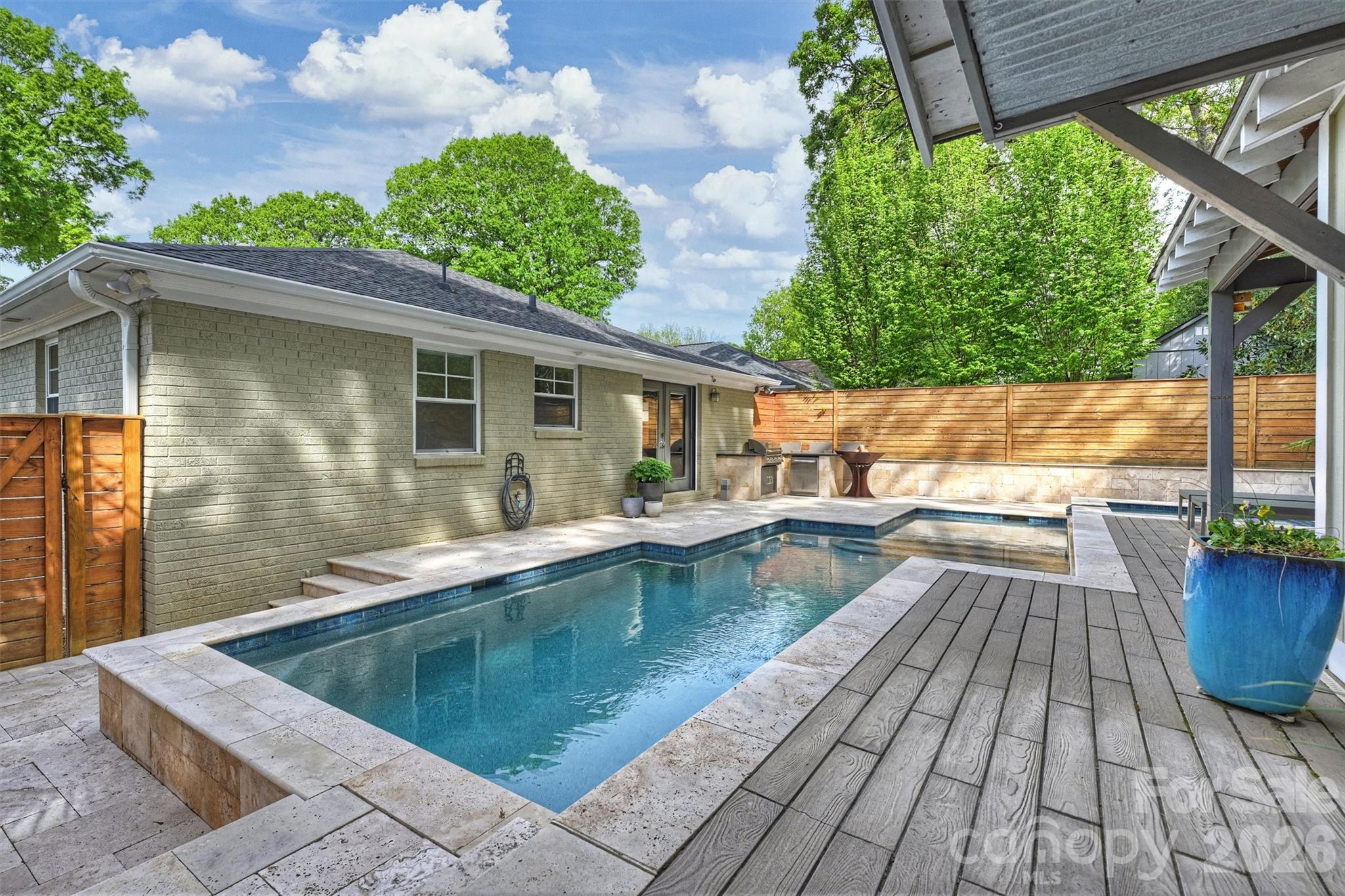 1734 Club Road Charlotte, NC 28205 - Photo 31 of 41 a view of a house with pool