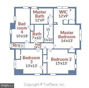 2208 South Road Baltimore, MD 21209 - Photo 55 of 55 Upper Level Floor Plan