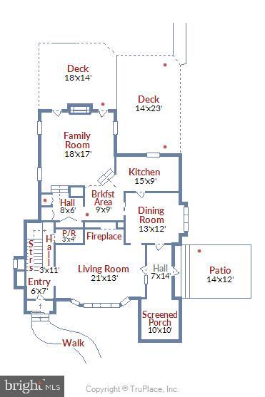 2208 South Road Baltimore, MD 21209 - Photo 54 of 55 Main Level Floor Plan