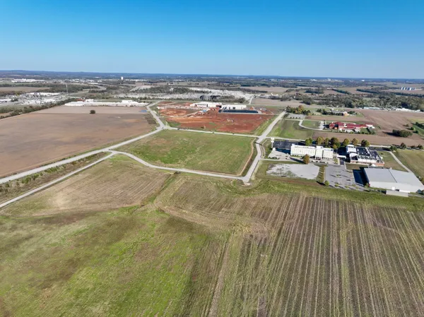 an aerial view of a building