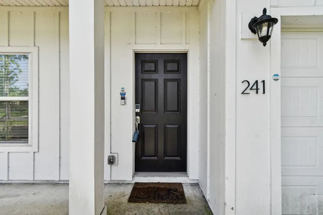 a view of front door of a house
