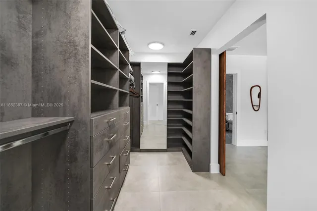 a view of walk in closet