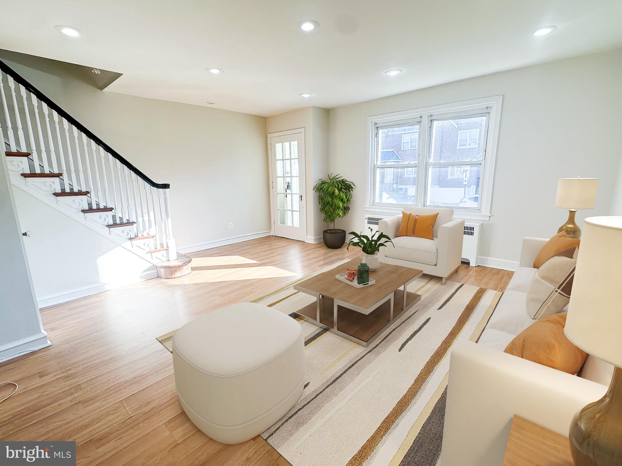 7408 Rugby Street Philadelphia, PA 19138 - Photo 2 of 33 Virtually Staged Living Room