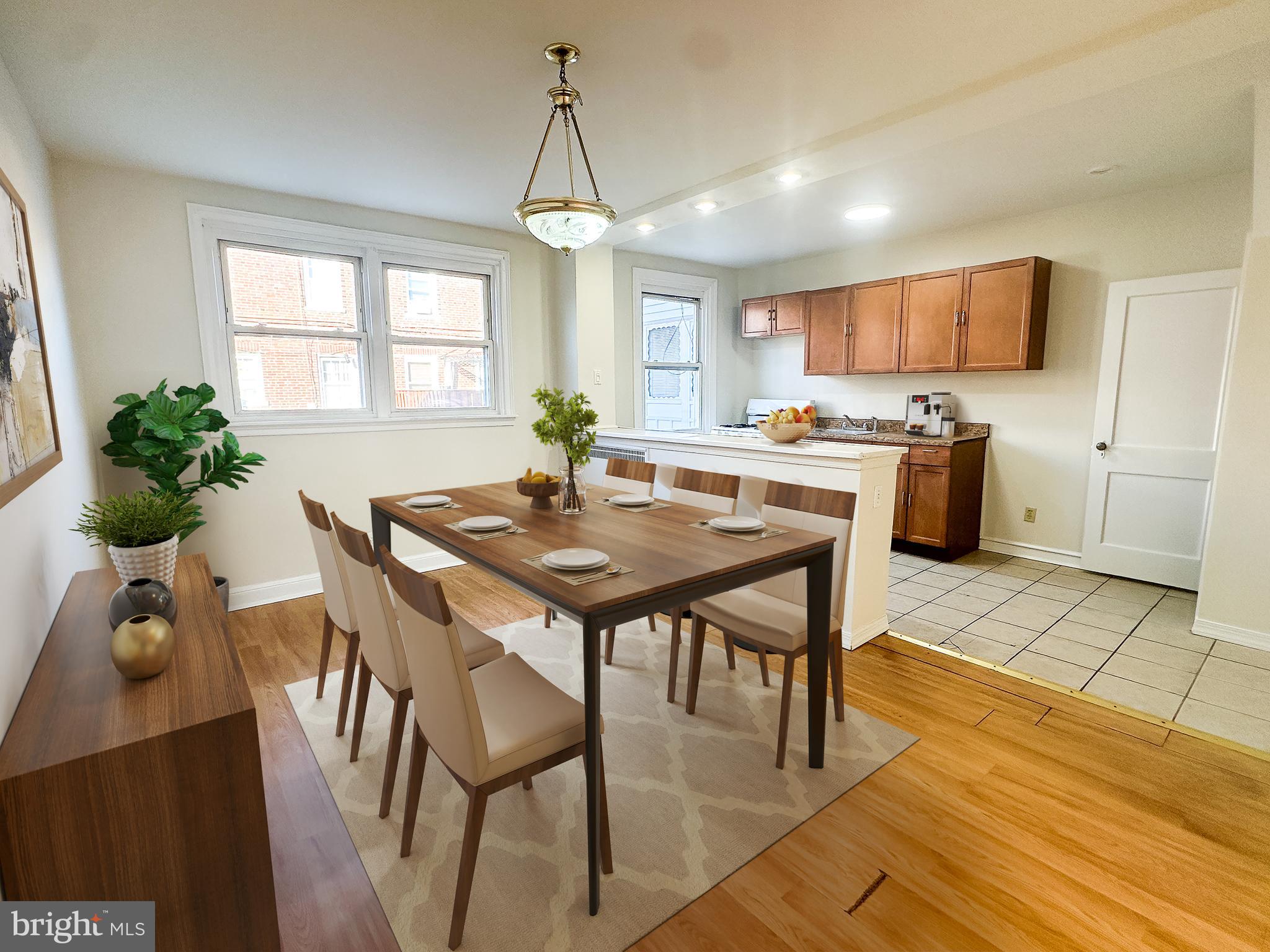 7408 Rugby Street Philadelphia, PA 19138 - Photo 3 of 33 Virtually Staged Dining Room/Kitchen