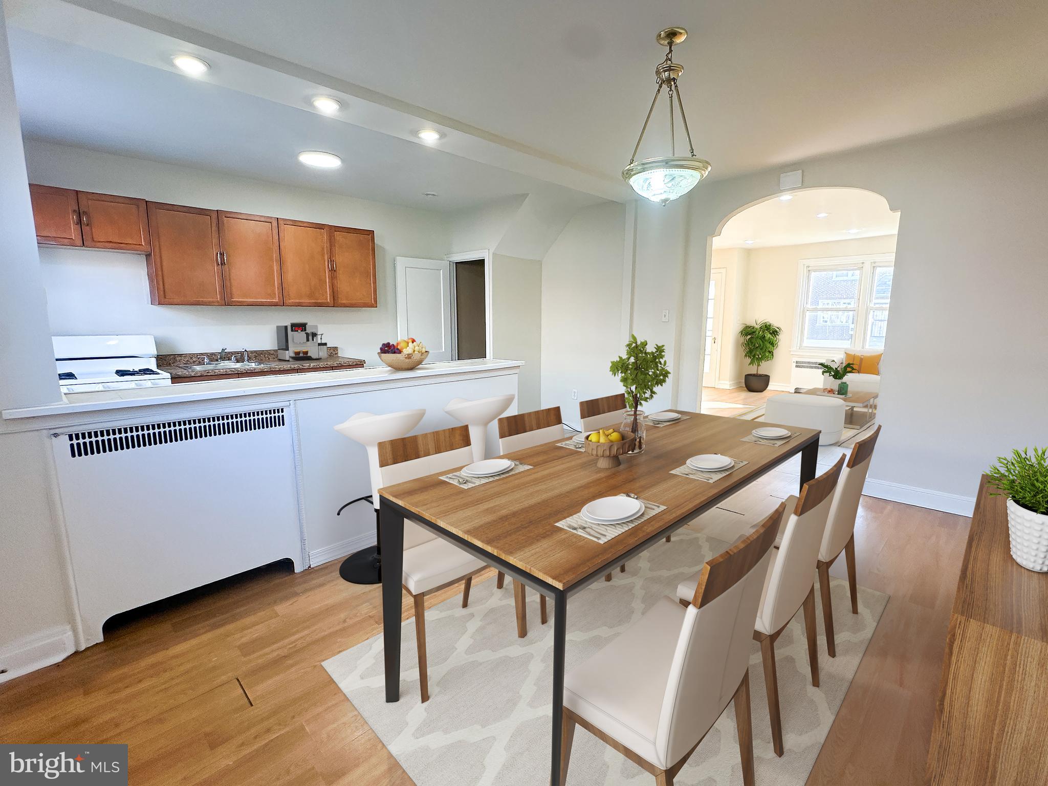 7408 Rugby Street Philadelphia, PA 19138 - Photo 4 of 33 Virtually Staged Dining Room/Kitchen