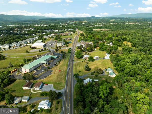 a view of city and mountain