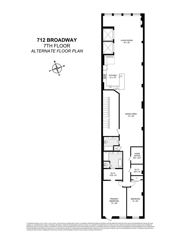 712 Broadway, Unit 7 Manhattan, NY 10003 - Photo 14 of 14 a picture of a floor plan