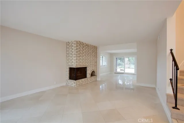 a view of a livingroom with a fireplace