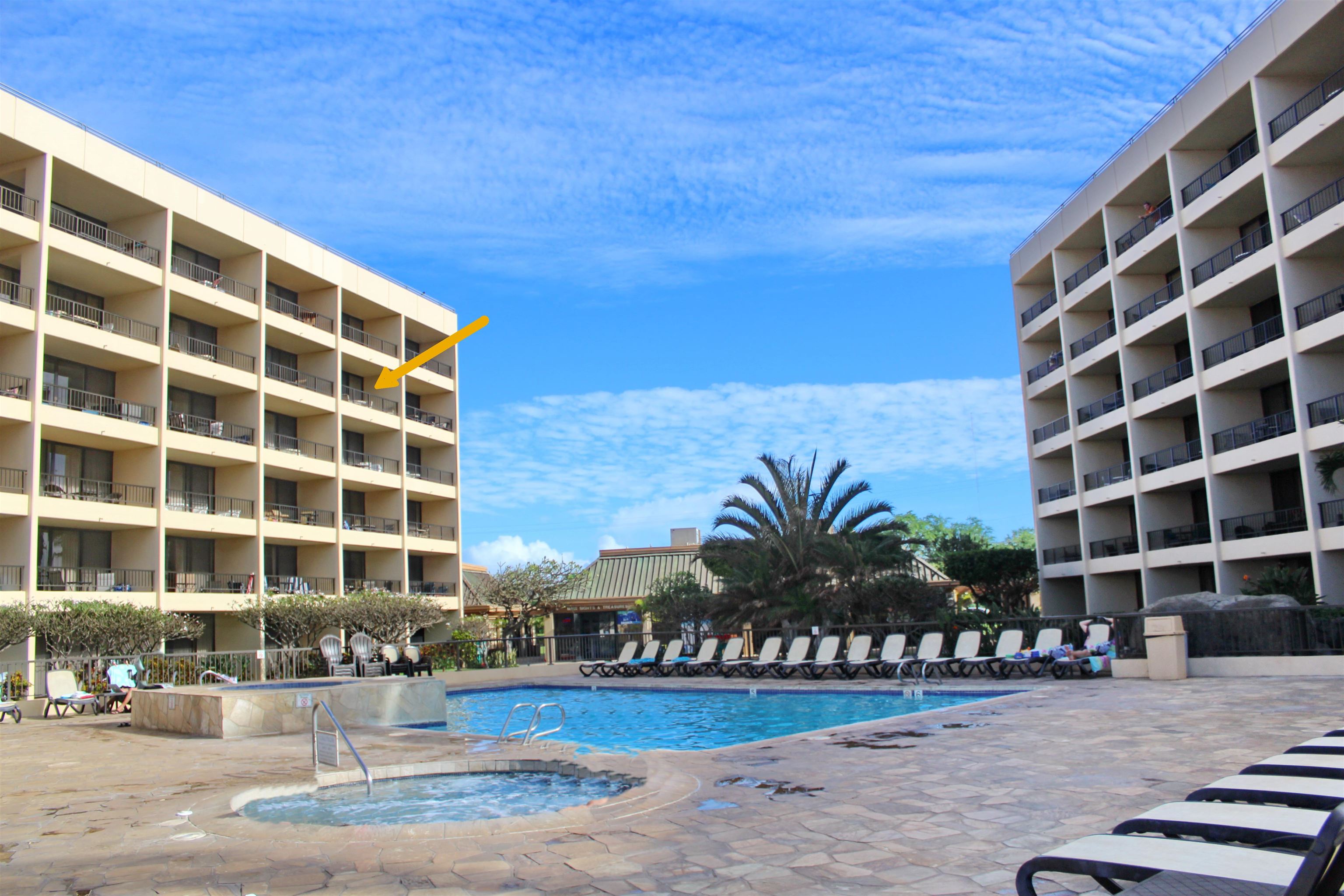 a front view of a building