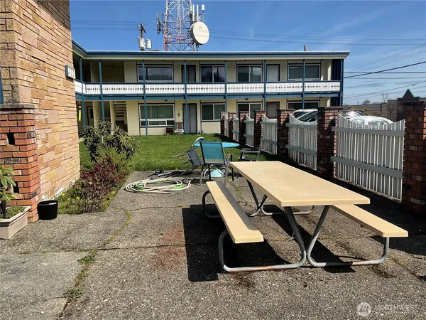 a view of a city that has tall buildings