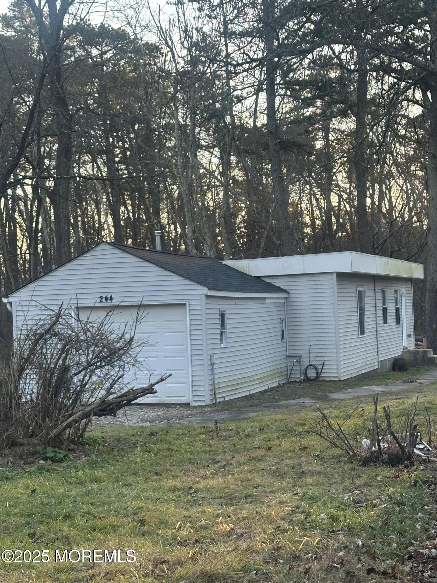 a backyard of a house