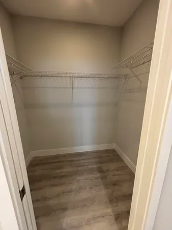 a view of a room with empty racks