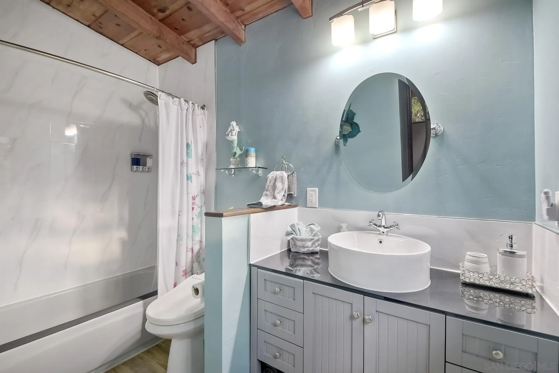 536 Saxony Road Encinitas, CA 92024 - Photo 33 of 57 a bathroom with a double vanity sink mirror and toilet