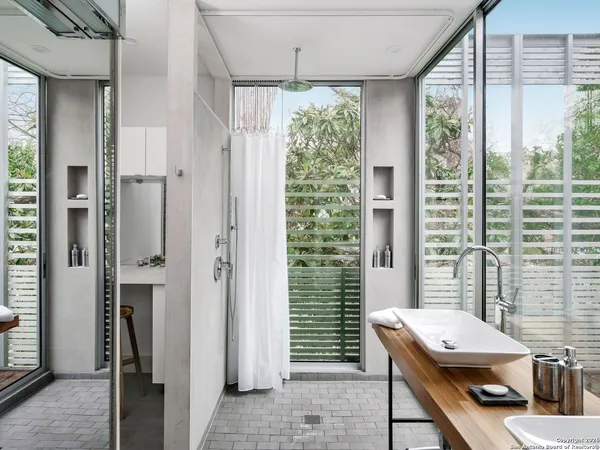 a room with furniture and window