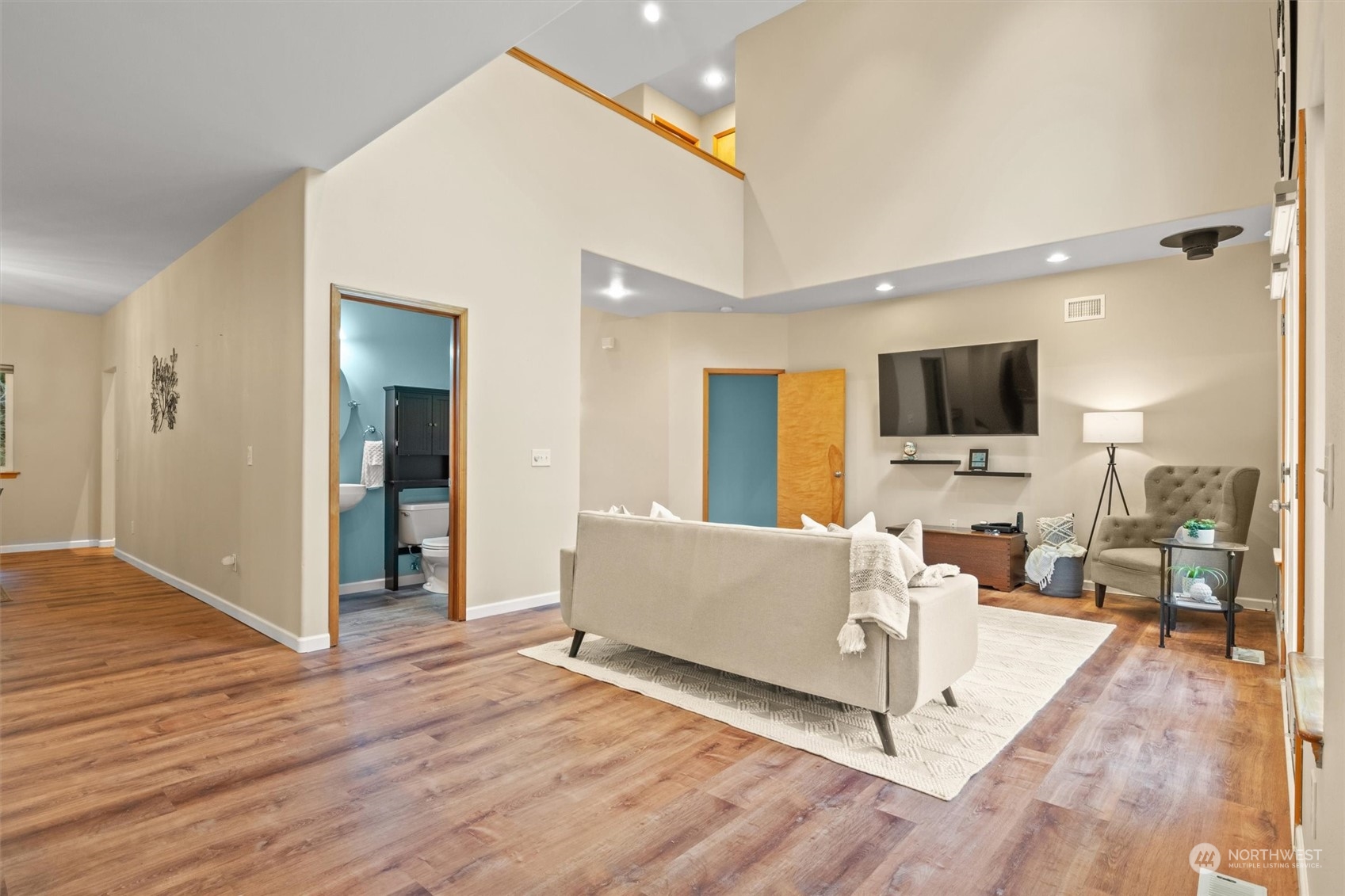 2068 Academy Road Bellingham, WA 98226 - Photo 15 of 40 a living room with furniture and a flat screen tv