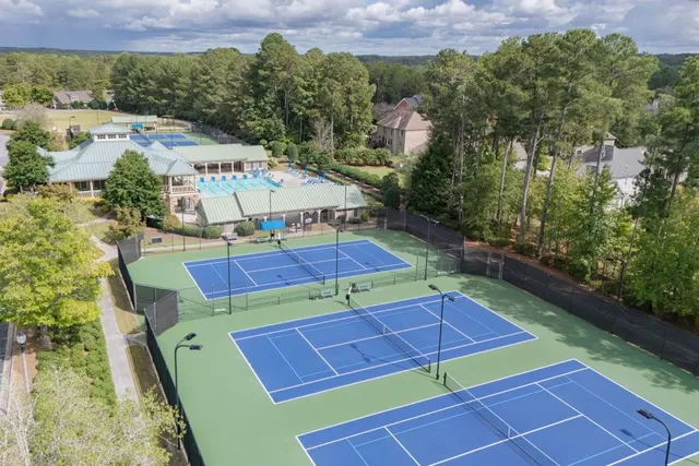 an aerial view of multiple house