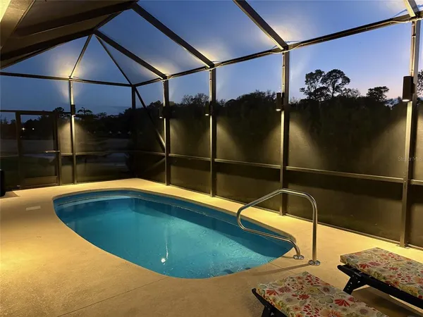 a front view of a house with patio