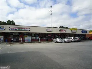a car parked in front of the building