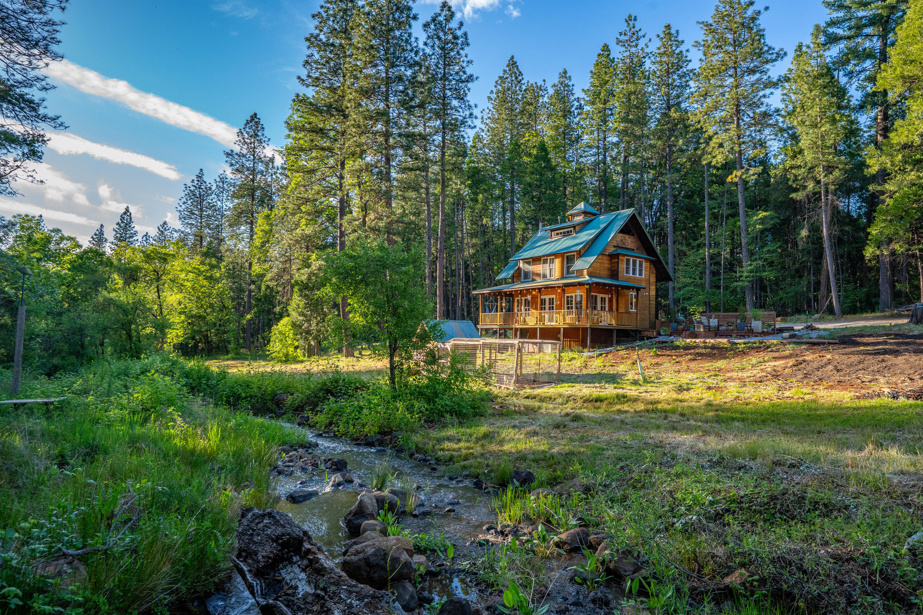 a house view with a garden space