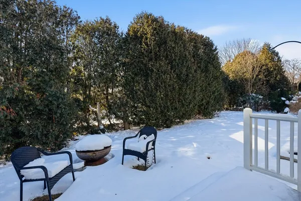 a view of backyard with furniture