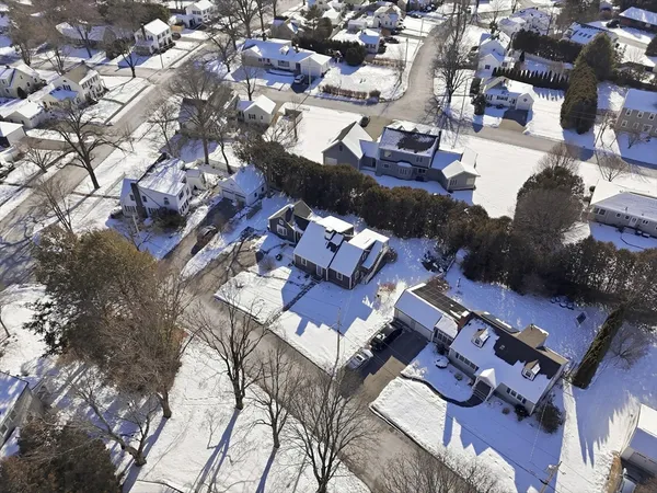 an aerial view of a city with lots of residential buildings