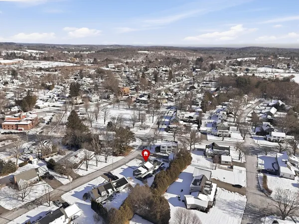 an aerial view of a city