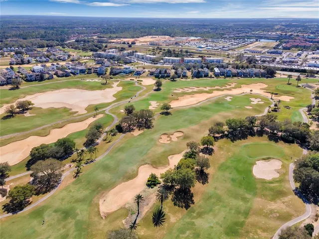 a view of a lake with a city