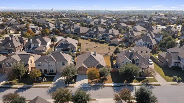 an aerial view of a city