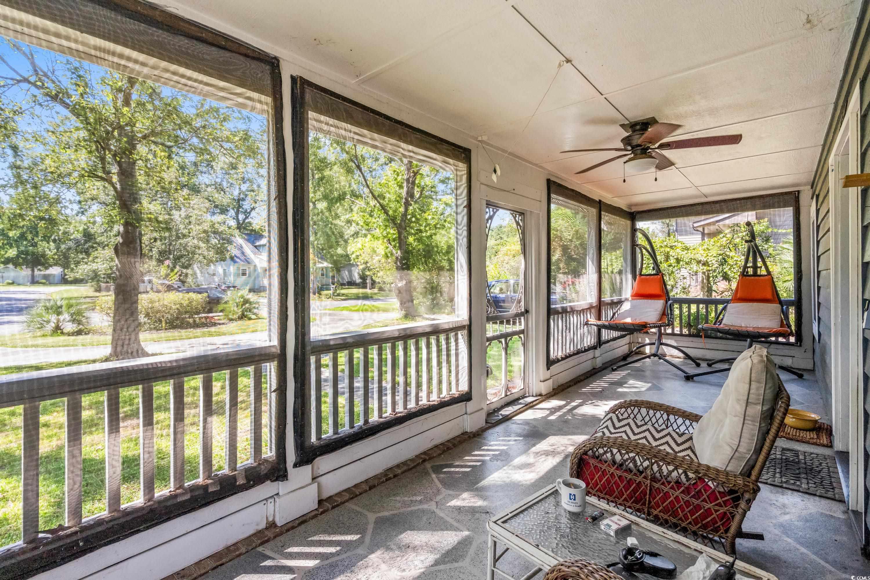 159 Brookgate Drive Myrtle Beach, SC 29579 - Photo 2 of 40 Front Porch featuring a ceiling fan