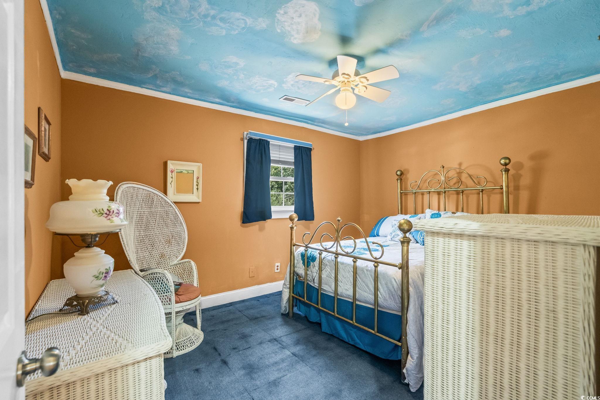 159 Brookgate Drive Myrtle Beach, SC 29579 - Photo 23 of 40 Bedroom with crown molding and ceiling fan