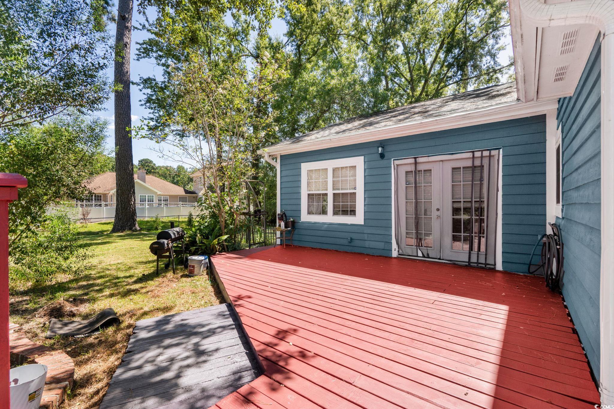 159 Brookgate Drive Myrtle Beach, SC 29579 - Photo 28 of 40 Wooden deck featuring french doors and a grill