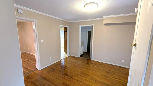 a view of livingroom with wooden floor