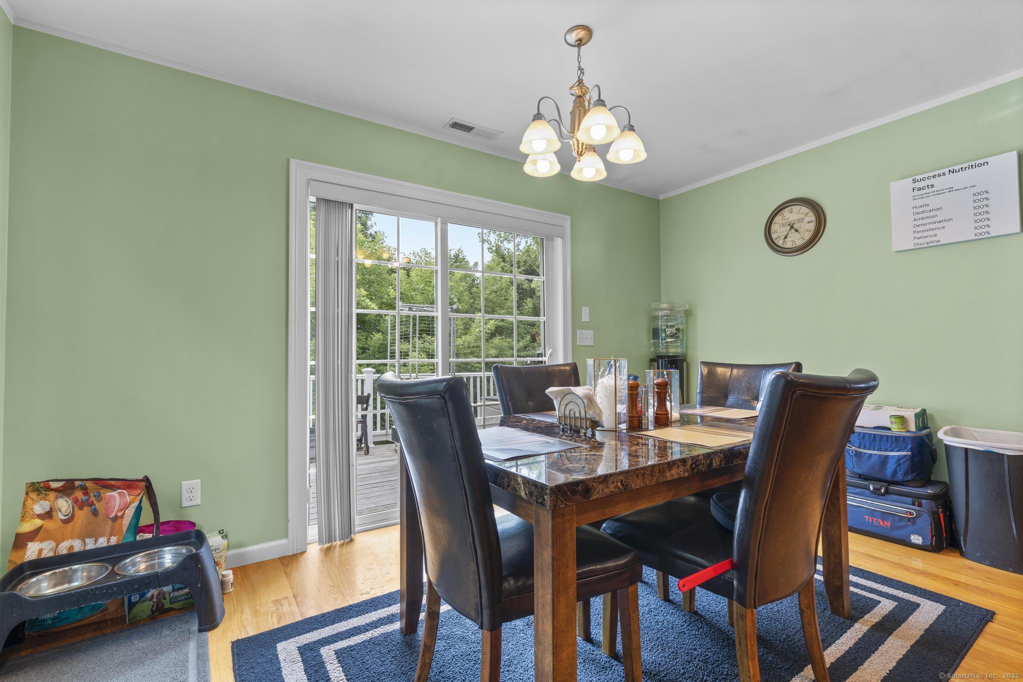 55 Allen Street New Britain, CT 06053 - Photo 29 of 40 a view of a dining room with furniture a chandelier and a window