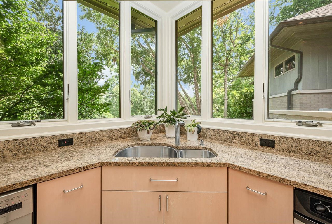 24107 Cherry Drive Chapel Hill, NC 27517 - Photo 16 of 46 a kitchen with granite countertop a sink and potted plant