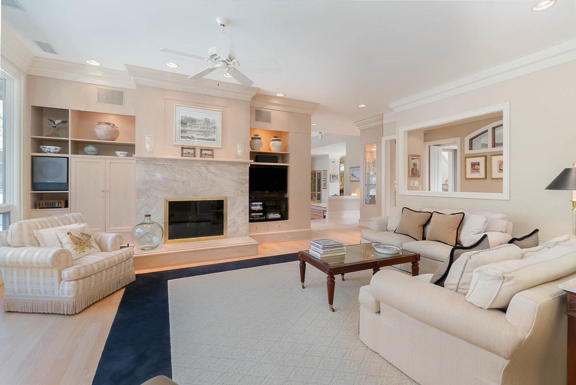 24107 Cherry Drive Chapel Hill, NC 27517 - Photo 22 of 46 a living room with furniture and a fireplace