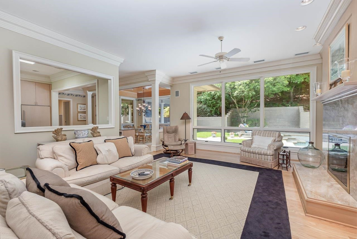 24107 Cherry Drive Chapel Hill, NC 27517 - Photo 23 of 46 a living room with furniture and a large window