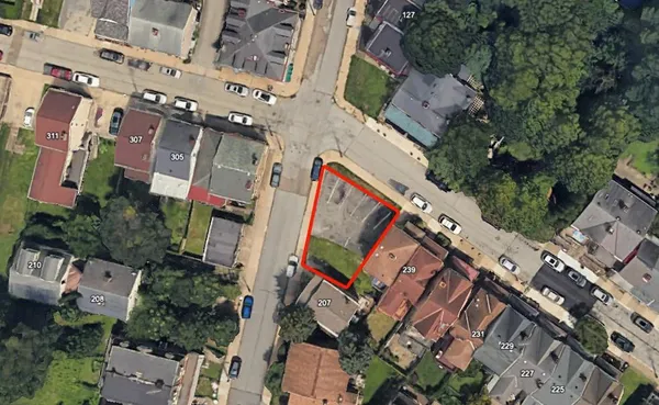 an aerial view of a city