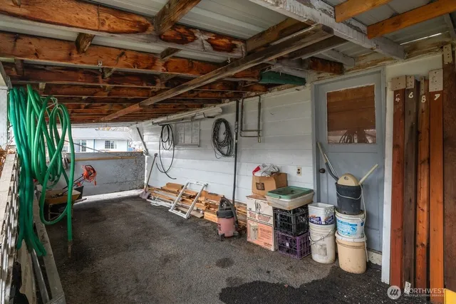 a room with storage and utility