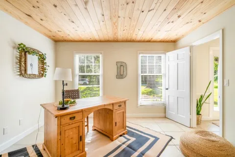 a very nice looking room with a large window