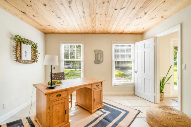 a very nice looking room with a large window